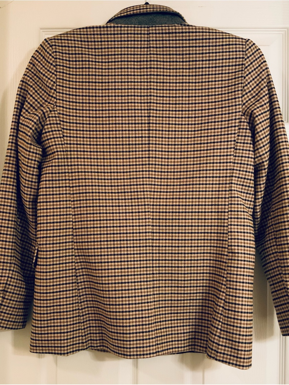 Free Assembly Beige Houndstooth Relaxed Fit Blazer Heavyweight Size S - Picture 7 of 7